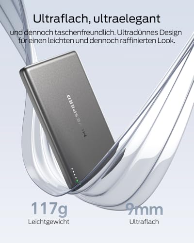 MOVE SPEED Magsafe Power Bank Magsafe Powerbank Slim 5000mAh Magnetische Power Bank USB C 18W Wireless Mini Powerbank Metallgehäuse-Design… – Ansicht 3