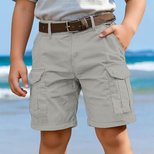 Pantalones cortos cargo multibolsillos verano ropa infantil exterior 2