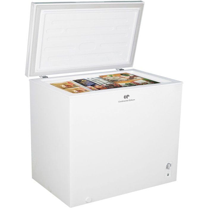 Continental Edison CECC291WD Gefriertruhe, Klasse D, 291 l, 112,5 x 60,8 x 83,5 cm, Weiß