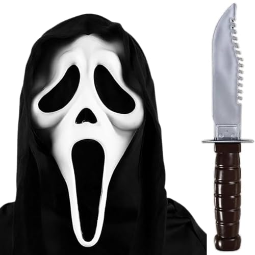 Festive Find Store Scary Scream Face Mask for Halloween Horror Scream Face Mask for Halloween Costume Cosplay Party Decoration