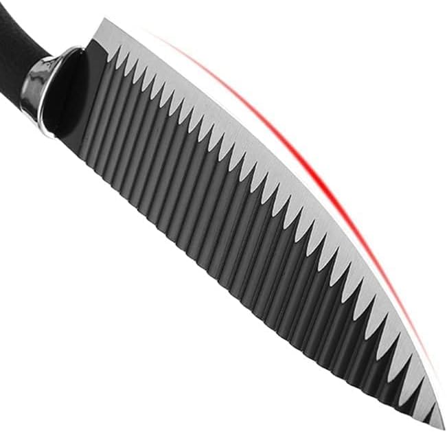 LUVINA Professional Stainless-Steel Chef Knife, Bolster, Multipurpose Use for Home Kitchen or Restaurant -Black