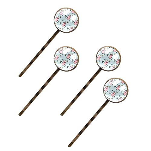 Accesorios para el cabello de cerdito en pack de 4 pinzas para tu rutina diaria