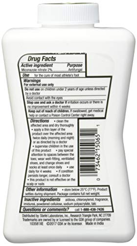 Zeasorb Antifungal Treatment Powder, Athletes Foot, 2.5oz (Pack of 2)