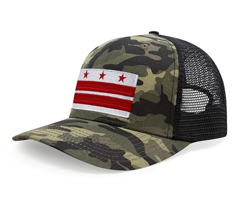 Image of International Tie City Hat for Men and Women, Adjustable Snapback Trucker Baseball Cap with Embroidered Patch
