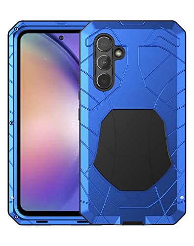 Foluu Galaxy A54 5G Case, Galaxy A54 5G Metal Phone Case, Aluminum Metal Shockproof Bumper Frame Case Soft Rubber Silicone Military Heavy Duty Hard Case For Samsung Galaxy A54 5G 2023 (Blue) #TOP9