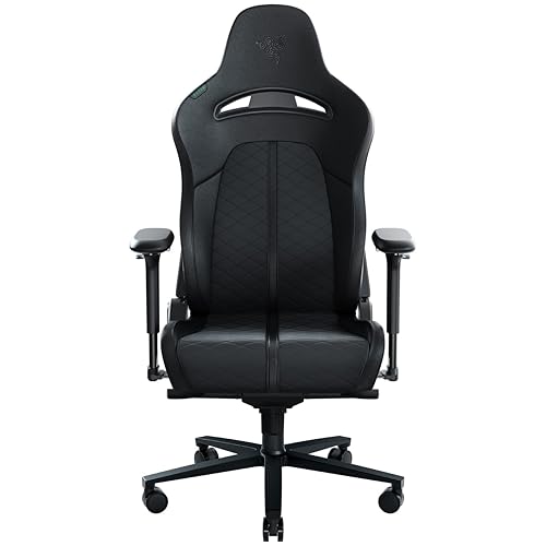 Razer Enki - Chaise de jeu avec support lombaire intégré, chaise de bureau (cuir...