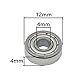 Unxuey 4x12x4 mm Miniatur-Rillenkugellager Stahl Modelllager 604Z 604ZZ 80014 10 Stücke