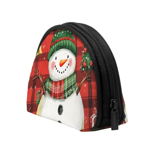 Portable Coin Purse Snowman-Bell-Christmas-Tree Mini Zippered Money Pouch Card Holder4