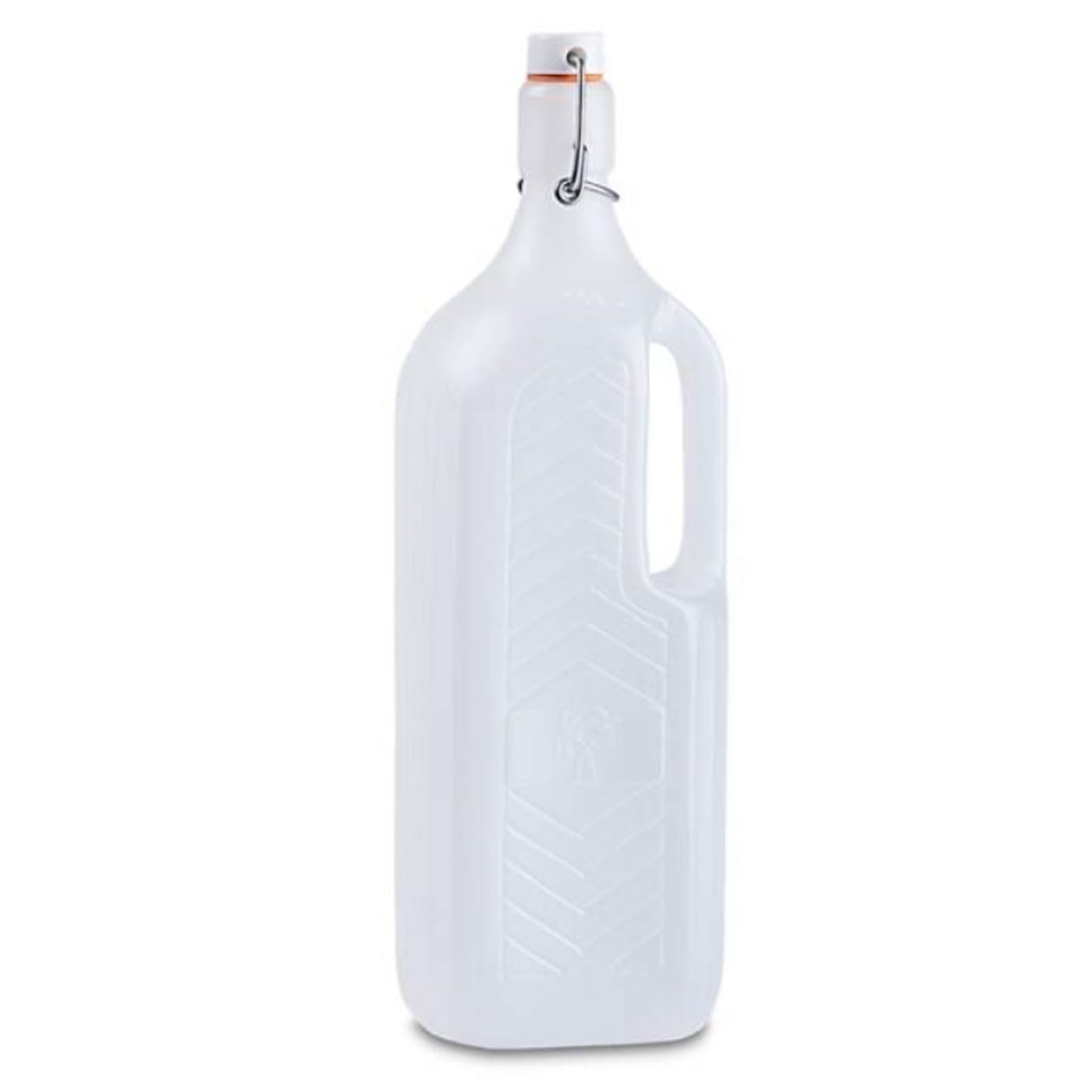 Acan Tradineur - Confezione da 2 bottiglie in plastica con maniglia e tappo a pressione, riutilizzabili, per acqua, latte, frullati, succhi, bibite, frigorifero, campeggio (1,5 litri, 32 x 10 x 9 cm)