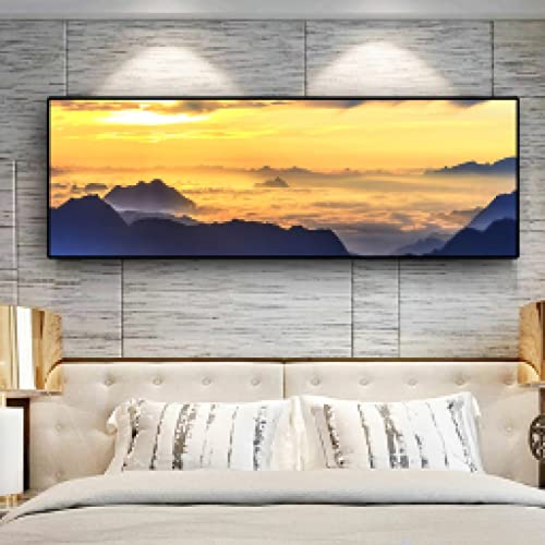 Affiches et gravures de montagne sur toile d'art scandinave de 20x60cm