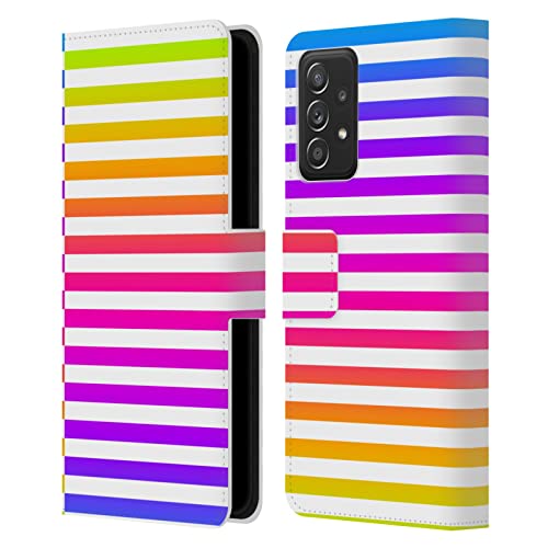 Étui Portefeuille Galaxy A52 Néon Rayures Head Case Designs
