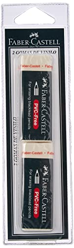 Faber-Castell B-7081-2 - Blister 2 gomas de borrar de vinilo blanco
