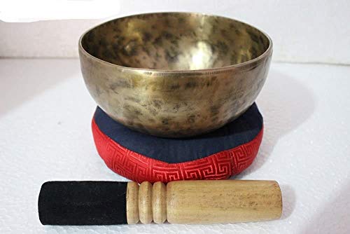 Bol chantant tibétain note Mi chakra plexus solaire, instrument martelé main