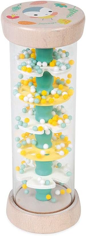 Janod - Pure Collection – Bumble Bee Rainstick My First Music Toy - Ages 6 Months+ - J05193