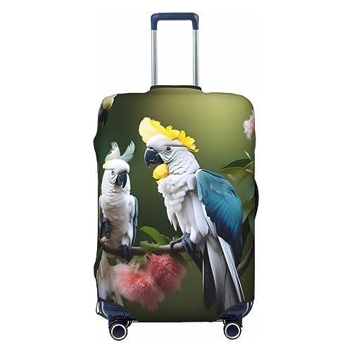 Housse de protection pour valise au motif cacatoès élégant
