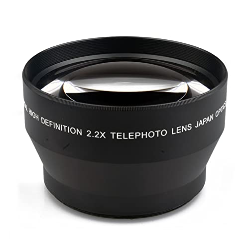 Lente de teleobjetivo alto de 67 mm 2.2X de vidrio óptico para cámaras réflex digitales de primer plano