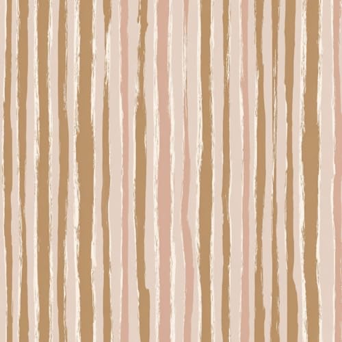 Kanworse Peel and Stick Wallpaper Abstract Striped Soft Earthy Tones