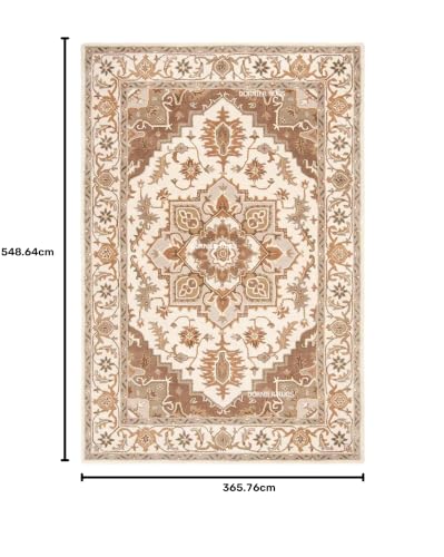 Image of 12x18 Ft Giant Woolen Tufted Carpet - Handmade Traditional Wool Rug for Homes, Living Rooms & Banquet Halls