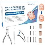 Titanium Ingrown Toenail Treatment,Ingrown Toenail Corrector for All Size Curve Correct, Ingrown Toenail Removal Kit