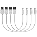 Short Type C cables for USB Charging Station Power Bank Samsung Galaxy S8 Google Pixel 2 LG V30 V20 G6 5 25cm/10 Inch (4Pack, White)