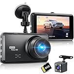 Miden 4K+1K Doppia Dashcam,Scheda SD 64G,2160P+1080P UHD Telecamera per Auto,Dash Cam Auto IPS 3.2" con Grandangolo di 336°,G-Sensor,Visione Notturna,WDR,Monitor di Parcheggio,Registrazione in Loop