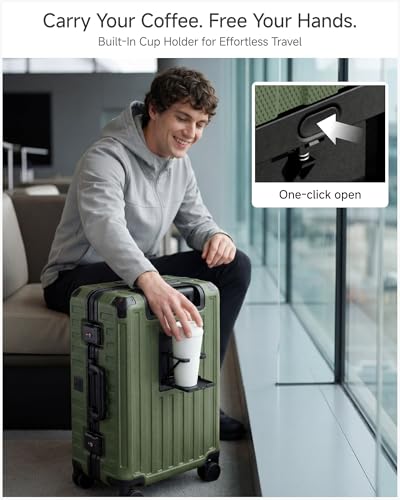 LUGGEX Front-Opening Zipperless Carry On