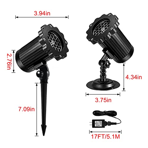 Christmas Snowflake Projector Lights, Alinkey Highlight Dynamic Led Snow Light Projection, Ip65 Waterproof Snowfall Spotlight Lighting Decor For Xmas Holiday Party Wedding Garden Landscape Home #TOP4
