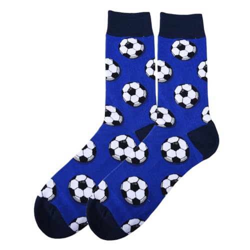 YALLNASL Unisex Adult Navy Blue Soccer Socks, Size Small-Large, Cotton, 2 Count, Perfect for Soccer Players, Coaches, Fans, Adults