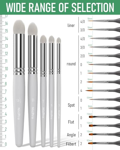 Nicpro Miniature Paint Brushes Dry Brush thumb #1