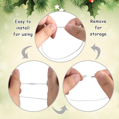 Christmas Tree Ornament String Hanger Precut Ribbon Hook with Snap Fastener by kockuu - Used condition - Image 4