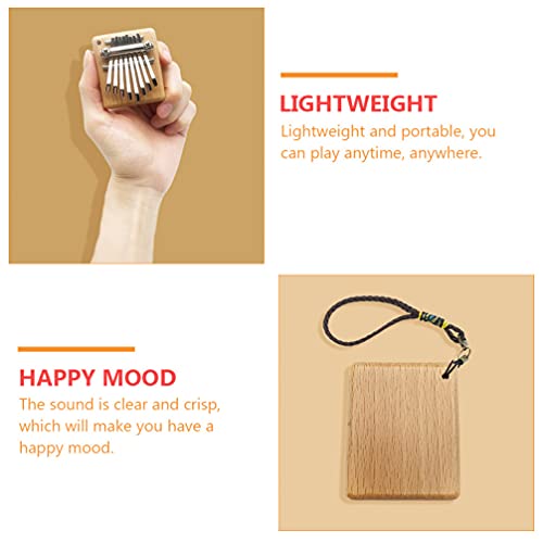 Generic Mini Kalimba 8 Toetsen Met Lanyard Draagbare Duim Piano Vinger Piano Muziekinstrument Gift Voor Kinderen… - Image 4