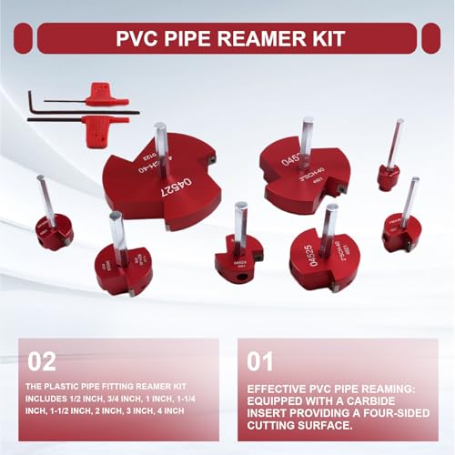 Outil d'ébavurage de tuyau en PVC contre les raccords collés - 6