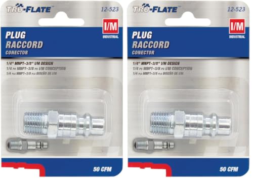 Image of Tru-Flate 12-523 3 /8 inch I /M Design x 1 /4 inch MNPT Steel Plug (Pack of 2)