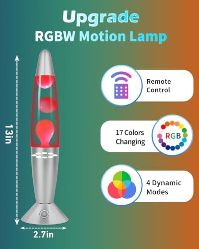 17 Colors LED Liquid Motion Lamps for Kids Adults, Remote & Auto-Off Timer — 사진 3
