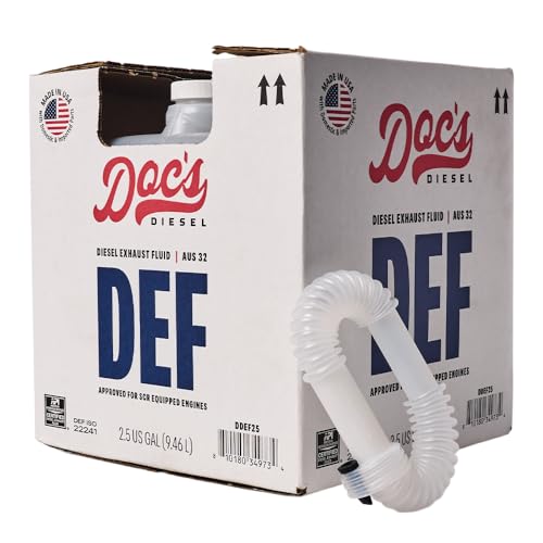 Docs Diesel DEF Diesel Exhaust Fluid SCR Emissions Fluid for Diesel Trucks Pickups and Equipment DEF Tanks | 2.5-Gallons