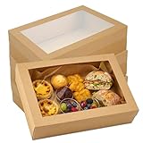 DTFMZOV 10 Pack Bakery Boxes with Window, 11.8x7.87x3.15...