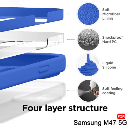 Image of TheGiftKart Genuine Liquid Silicone Back Cover Case for Samsung Galaxy M47 5G | Soft Micro-Fibre Lining Inside | Camera Protection Bump | Shockproof Cover Case for Samsung M47 (Silicone, Light Blue)