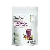 Sunfood Organic Superfood Smoothie Mix- Original Flavor | New Plant-Based Protein Blend (Pea, Hemp, Almond, Pumpkin) High Quality All-Natural Ingredients | Non-GMO, Vegan, Gluten Free | 8 oz Bag