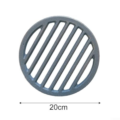 Miniatura 2 de Rejilla De Chimenea, Reemplazo De Rejilla Redonda De Hierro Fundido, Puente De Rejilla De Horno Moldeado, Barras Resistentes A Altas Temperaturas Para Estufa De Leña 20 Cm