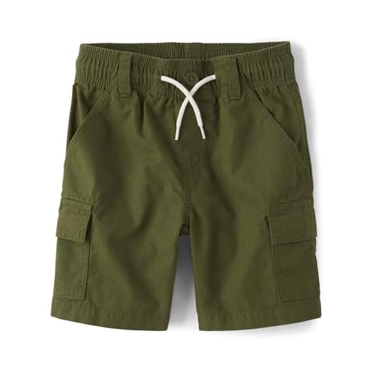 The Children's Place Bermuda cargo para meninos, Verde oliva, 7