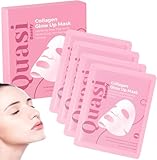 Quasi Beauty Bio Collagen Face Mask Overnight, Hydrating Korean Sheet Glow Up Mask, Firming & Smoothing Skincare Deep Hydrating Masks for All Skin Types Wrinkle Reduction and Pore Minimization
