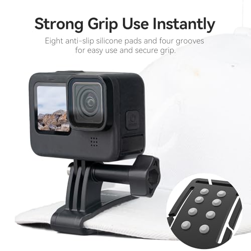TELESIN Head Strap Mount with Cap Clip, Quick Release Head Belt Mount Compatible with GoPro Hero 12/11/10/9/8/7/6/5, Fusion, Max, DJI OSMO Action 5 Pro Action 4 3, AKASO and Most Action Cameras - Thumbnail 5