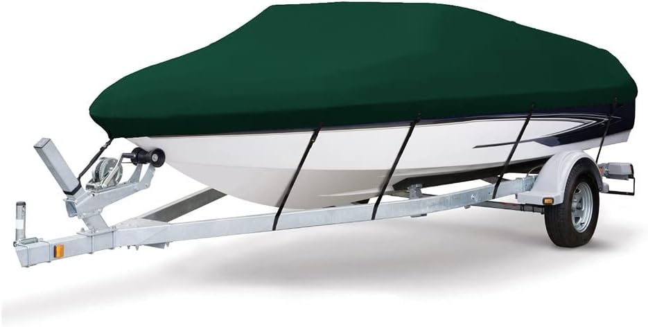 Seamander Trailerable Runabout Boat Cover Fit V-Hull Tri-Hull Fishing Ski Pro-Style Bass Boats, Full Size (Grey, 14'-16'L Beam Width up to 68") (Model D: Fits 17'-19'L X 96" Beam Width, Grey) : Sports & Outdoors