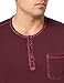 John Varvatos Men's Rex Henley, Dark Plum