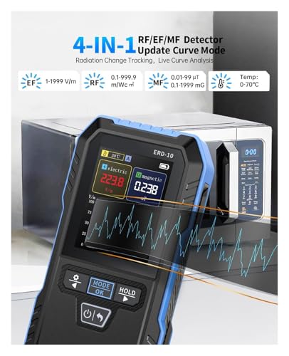 Detector EMF portátil 4 en 1 con modo curva miniatura 3