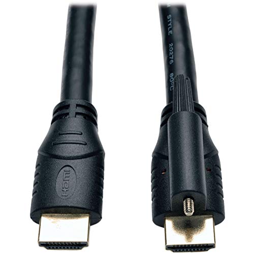 TRIPP LITE Eaton Series 4K HDMI Cable 15 ft with Locking Connector to Prevent Disconnections, 4K@30Hz or 1080p@60Hz, Gold Contacts, Compatible with TV/PC/PS5/Xbox/Roku/Nintendo Switch (P569-015-LOCK)