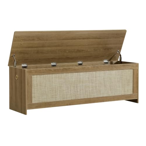 ZenFang 55.1" Storage Chest Extra Large,Rattan Storage Bench(Cherry Brown) by ZenFang - Used condition - Image 4