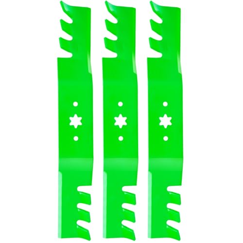TENGMUJX 50 Inch Deck Mulching Blades Fit for Cub Cadet RZT-50 LT1050 LTX1050 Lawn Mower Replace 942-04053A 742-04053C 742-04053A 742-04053 942-04053 942-04053C 3 Pack
