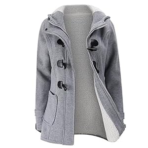 Wintermantel Damen Lang Warm Gefüttert Winterjacke Damen Warme Fleecejacke Damen Teddyfleece Jacke Damen Winter Mantel Damen Teddyjacke Plüschjacke Wollmantel Frauen Kuscheljacke Damen Flauschig