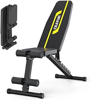 CEAYUN Adjustable Weight Bench Press, Foldable Workout Bench for Full Body, Incline Decline Utility Exercise Bench, Strength Training Benches for Home Gym